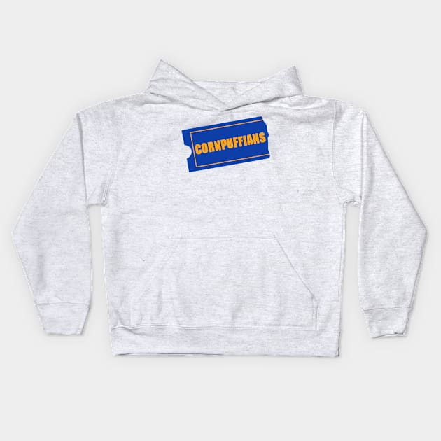 Limited Edition Blockbuster Video Inspired Corn Puffians Design! Kids Hoodie by Corn Puff Records